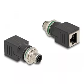   Delock M12 adapter A-kódolt 8 tűs apa - RJ45 anya egyenes (60063)