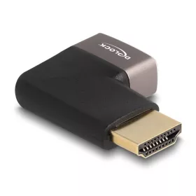   Delock HDMI adapter apa - anya 90  jobbra hajlítva 8K 60 Hz szürke fém