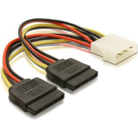 DeLock DL60102 Cable Power 4pin male -> SATA HDD 2x