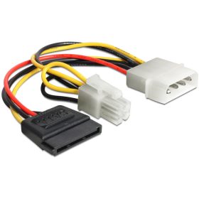   Delock Molex 4 pin apa > SATA 15 pin anya + P4 apa tápkábel (60127)