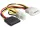 Delock Molex 4 pin apa > SATA 15 pin anya + P4 apa tápkábel (60127)