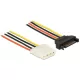 Delock 60139 Power SATA 15 Pin male > 4 Pin female kábel 30 cm