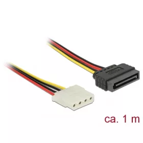   Delock 60140 Power SATA 15 Pin male > 4 Pin female hosszabbító kábel 100 cm