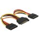 Delock 1xSATA apa > 2xSATA anya kábel 15 cm (60143)