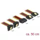 Delock 15 pin-es SATA tápcsatlakozó kábel 2x egyenes / 2x lefelé kimenettel 50cm (60152)