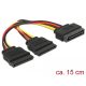 Delock kábel Power SATA 15 tűs > 2 x SATA HDD - egyenes (60174)