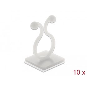   Delock Természetes kábel kötegelő öntapadó alappal 10 db