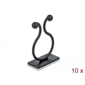   Delock kábel kötegelő öntapadó alappal 10db fekete (60176)