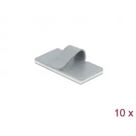   Delock Öntapadós kábelcsipesz, rozsdamentes acél 10 db (60184)