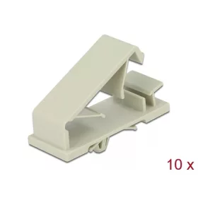   Delock Kábeltartó kiegészítő kapoccsal, szürke 10 db (60186)