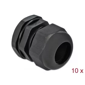 Delock PG25 tömszelence 10 db. fekete (60224)