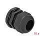 Delock PG25 tömszelence 10 db. fekete (60224)
