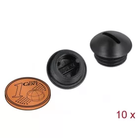   Delock M12 x 1,5 csavarmenetes záródugó, 10 db. fekete (60229)