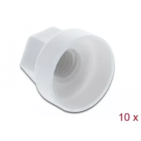   Delock 10 db. fehér hatszögletű védősapka M6 csavarhoz (60249)