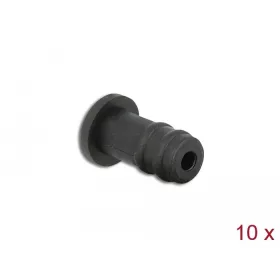   Delock porvédő 3,5 mm-es sztereo jack anyához 10db fekete (60251)