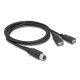 Delock M12 kábel A-kódú, 8 tűs anya- 2 x USB 2.0 A-típusú anya 1 m fekete