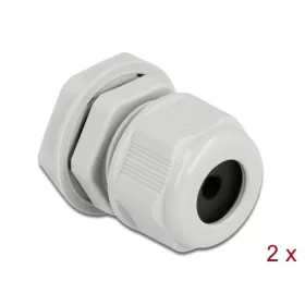   Delock Kábel tömszelence PG13,5 kerek kábelekhez 2 db. Szürke (60364)