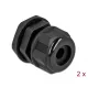 Delock Kábel tömszelence PG16 kerek kábelekhez 2 db. Fekete (60365)