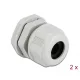 Delock Kábel tömszelence PG16 kerek kábelekhez 2 db. Szürke (60366)