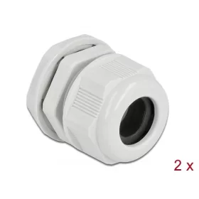   Delock Kábel tömszelence PG21 kerek kábelekhez 2 db. Szürke (60368)