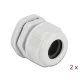 Delock Kábel tömszelence PG21 kerek kábelekhez 2 db. Szürke (60368)