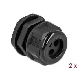   Delock Kábel tömszelence PG21 kerek kábelekhez, három kábel bemenettel 2 db. Fekete (60377)