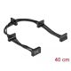 Delock 60395 SATA-tápkábel 15 tűs csatlakozódugóval > 4 x 15 tűs SATA-csatlakozóhüvely 40cm fekete