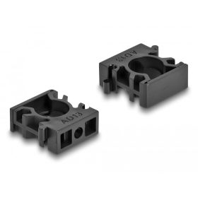   Delock Kábel borító tartó záróklippel 13 mm 8 db. fekete (60482)