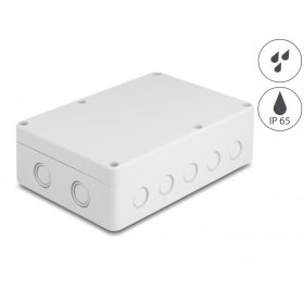   Delock Installációs ház kábel bemenetekkel 180 x 125 x 57 mm nagyságú szürke (60493)