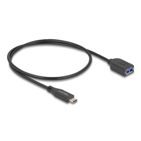   Delock USB 10 Gbps koax kábel USB Type-C  apa   A-típusú anya 50 cm hosszú (60568)