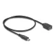 Delock USB 10 Gbps koax kábel USB Type-C  apa   A-típusú anya 50 cm hosszú (60568)