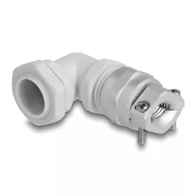   Delock Kábel tömszelence PG13,5 90  hajlított feszültség mentesítős és hajlítás védelemmel ellátott szürke (60596)