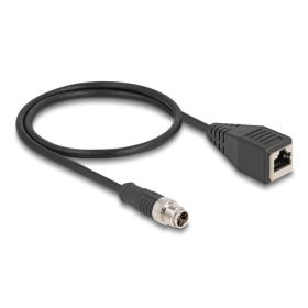   Delock Kábel M12 X kódolt 8 tűs apa - RJ45 anya PVC 0,5 m (60623)