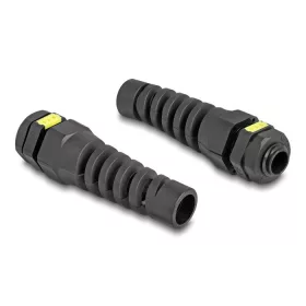   Delock M12 kábel tömlőszelence IP68 ventillációval és feszültségmentesítéssel, valamint IP68 por és vízhatlan fekete 2 db. (60624)
