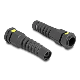   Delock M20 kábel tömlőszelence IP68 ventillációval és feszültségmentesítéssel, valamint IP68 por és vízhatlan fekete 2 db. (60626)