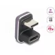 Delock USB-C  adapter 180 -os szögben 40 Gb/s PD 3.1 240 W dugasz-alakú U-alakú 8K 60 Hz fém