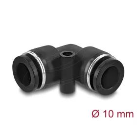   Delock Pneumatikus csatlakozó 10 mm, rögzítőfurattal, 90 -os hajlított kialakítás