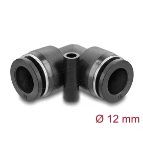   Delock Pneumatikus csatlakozó 12 mm, rögzítőfurattal, 90 -os hajlított kialakítás