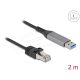 Delock USB LAN kábel USB A-típusú   RJ45 Gigabites Ethernet, 2 m