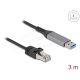 Delock USB LAN kábel USB A-típusú   RJ45 Gigabites Ethernet, 3 m