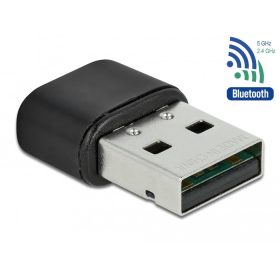   Delock Bluetooth 4.2 és duplasávos WLAN ac/a/b/g/n 433 Mbps USB adapter (61000)