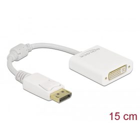  Delock Adapter DisplayPort 1.1-dugós csatlakozó-DVI-csatlakozóhüvely passzív fehér