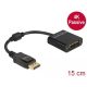 Delock Adapter DisplayPort 1.2-dugós csatlakozó -DVI-csatlakozóhüvely 4K passzív fekete