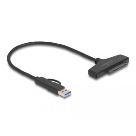   Delock USB - SATA 6Gb/s átalakító USB Type-C vagy A-típusú USB csatlakozóval (61042)