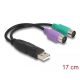 Delock USB-A - 2x PS adapter (61051)