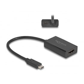   Delock Adapter HDMI anya - USB Type-C  apa (DP Alt Mode) 4K, PD 100 W-tal (61058)