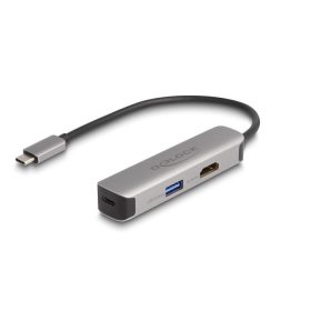   Delock USB Type-C  adapter 4K 60 Hz   s HDMI-hez A- és USB Type-C  adat + PD 92 W porttal