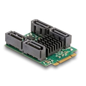   Delock Átalakító, M.2 aljzat B+M nyílással, csatlakozódugó 4 x SATA csatlakozódugó RAID-dal és HyperDuo
