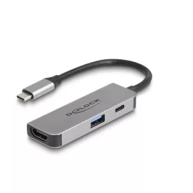   Delock USB Type-C  adapter 4K 60 Hz   s HDMI-hez A- és USB Type-C  PD 95 W porttal (61063)