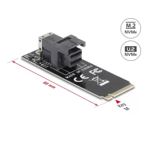   Delock Adapter, M.2 aljzat M nyílással > SFF-8643 NVMe 2260